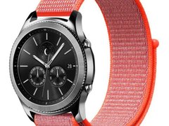 Curea ceas Smartwatch Garmin Fenix 7 / 6 / 5 Plus / 5, 22 mm iUni Soft Nylon Sport, Electric Orange